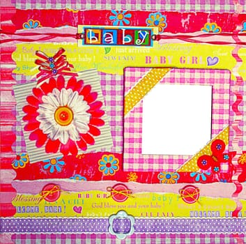 a hand crafted scrapbook album cover design