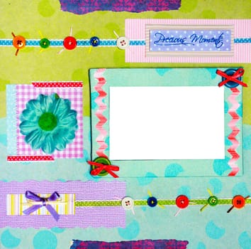 a hand crafted scrapbook album cover design