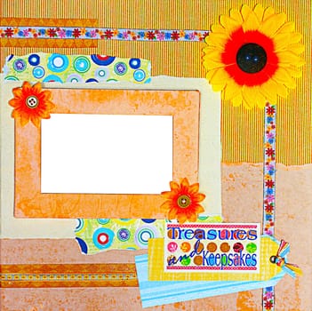a hand crafted scrapbook album cover design
