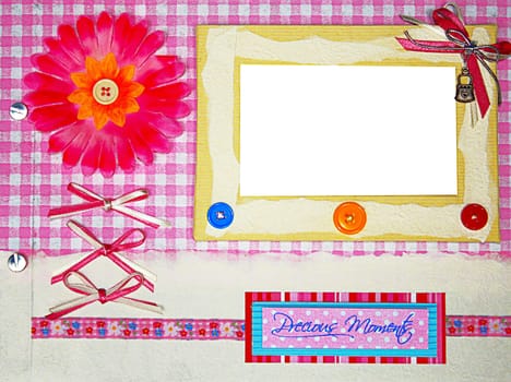 a hand crafted scrapbook album cover design