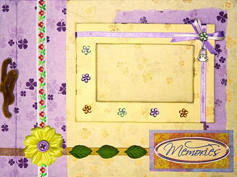 a hand crafted scrapbook album cover design
