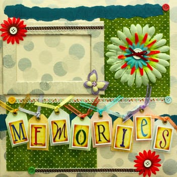 a hand crafted scrapbook album cover design