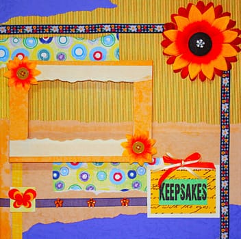 a hand crafted scrapbook album cover design