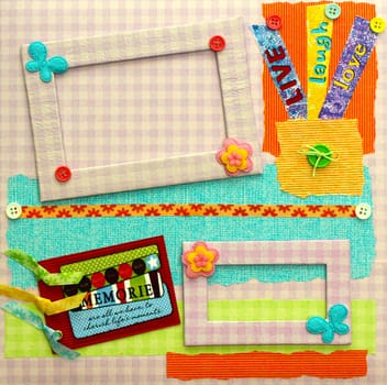 a hand crafted scrapbook album cover design