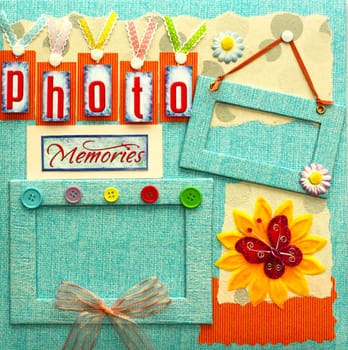 a hand crafted scrapbook album cover design