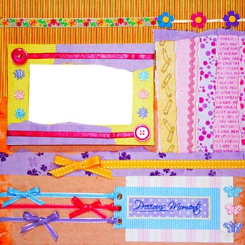 a hand crafted scrapbook album cover design