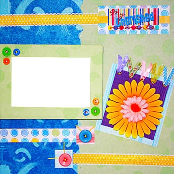 a hand crafted scrapbook album cover design