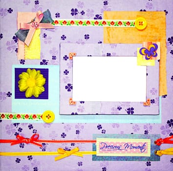 a hand crafted scrapbook album cover design