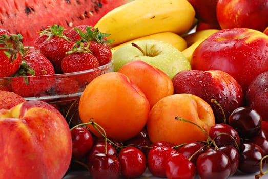 Composition with variety of fruits