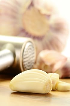Composition with fresh garlic. Dietary supplement