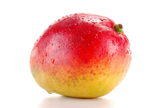 Ripe mango isolated on white