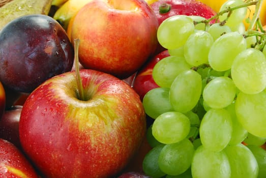 Composition with variety of fruits