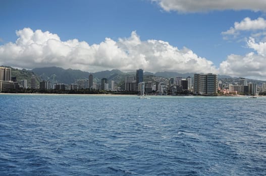 Sailboat in Honolulu Hawaii USA