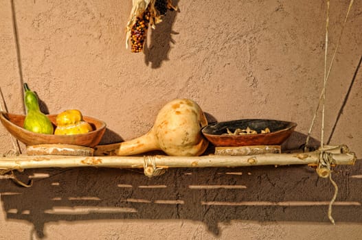 Traditional southwest American Indian foods, squash, corn, and beans