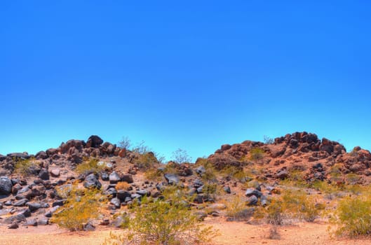 Volcanic rock in the Arizona desert