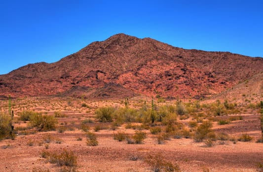 Volcanic desert mountain in Arizona