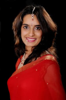 Portrait of a lovely girl from India