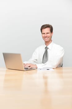 Middle-aged businessman in office