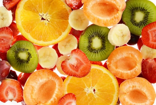 Composition with variety of fruits