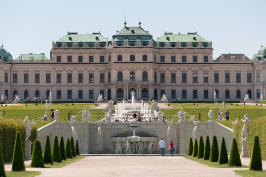 Belvedere Palace,historic building and landmark of Vienna