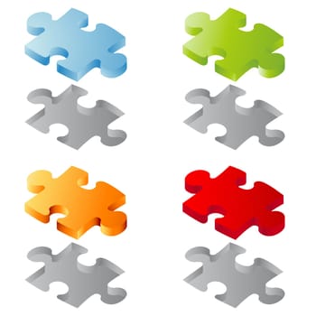 3D Puzzle Pieces