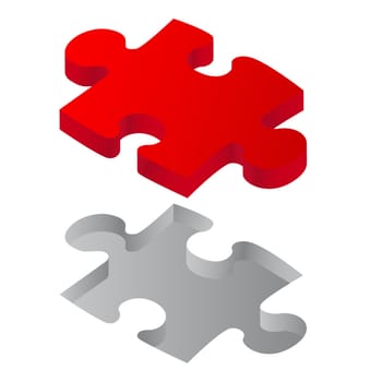 Puzzle Piece Red