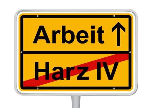Sign Hartz IV / Work