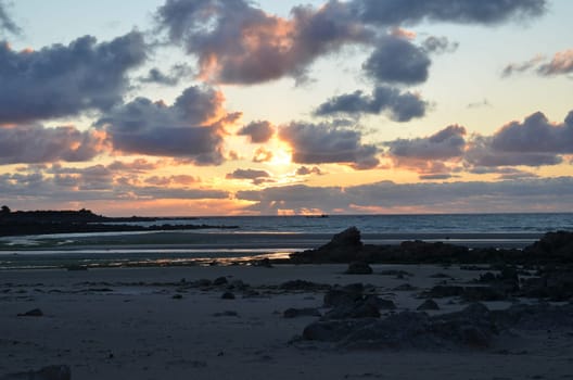 Sunset France Sea Sand Vacation
