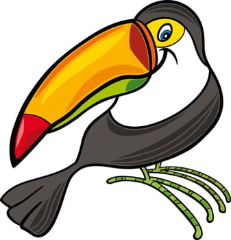 cartoon illustration of funny toucan