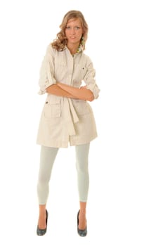 Portrait of a Lovely blond girl isolated