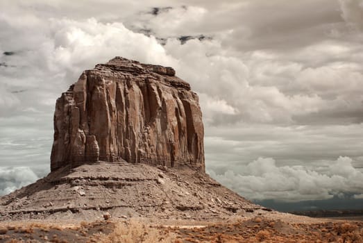 Stormy weather over Monument Valley in Arizona