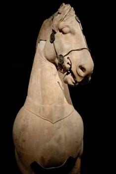 A statue of a horse created by ancient Greek artists