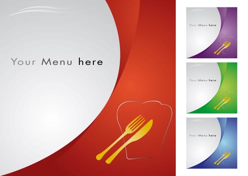 menu with space for your text