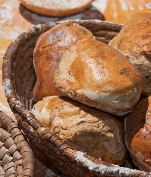 Traditional Cezch bread made in medieval oven, with caraway