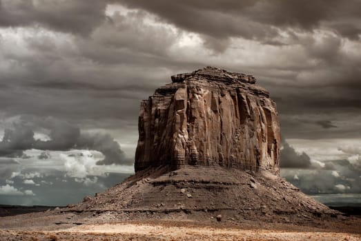 Stormy weather over Monument Valley in Arizona