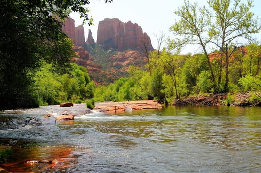 Red cliffs and rock formations at sedona arizona