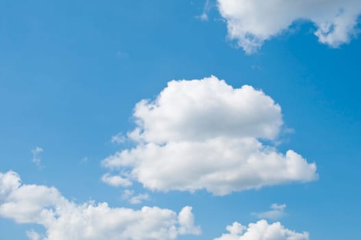 Blue sky and white clouds background