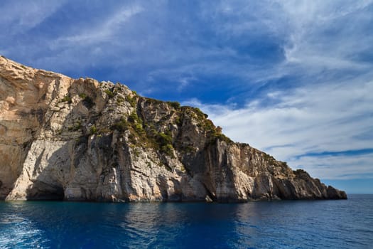 a beautiful mountain slope in Zakynthos island, Greece