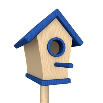 Wooden Birdhouse - Blue