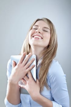young woman with i-pad