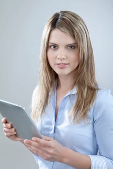 young woman with i-pad