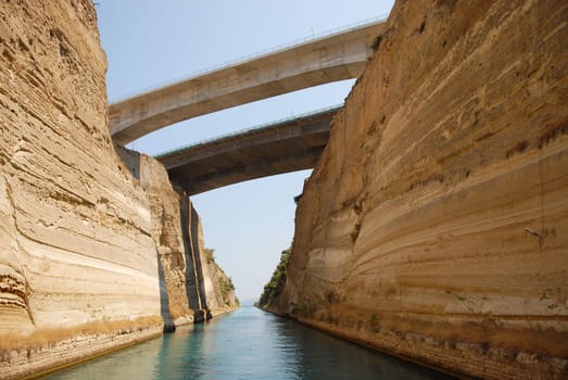 Shipping Industry through Corinth Canal, Greece