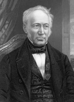 Andrew Ure  (1778-1857) on engraving from 1800s. Scottish doctor, scholar and chemist. Engraved by C.Cook after a picture by W.H.Diamond and published by W.Mackenzie.