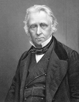 Thomas Babington Macaulay, 1st Baron Macaulay (1800-1859) on 1800s engraving. British poet, historian and Whig politician. Engraved by C.Cook and published by W.Mackenzie.