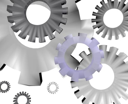 gears teeth or cogwheels