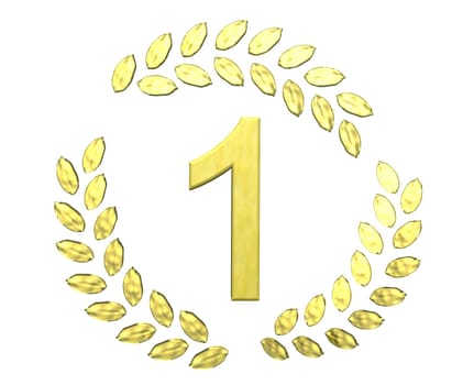 number with laurel wreath