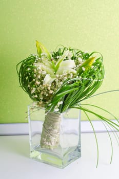 Wedding Bunch of flowers in a vase