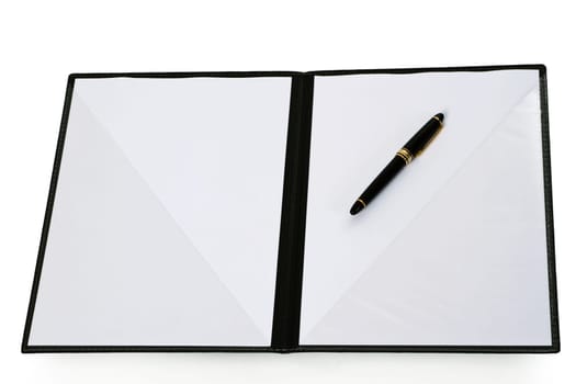 Document folder isolated on white background