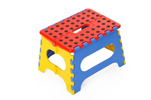 Folding stool isolated on white background