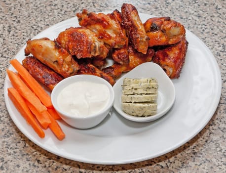 Chicken wings,grilled chicken as a popular finger food